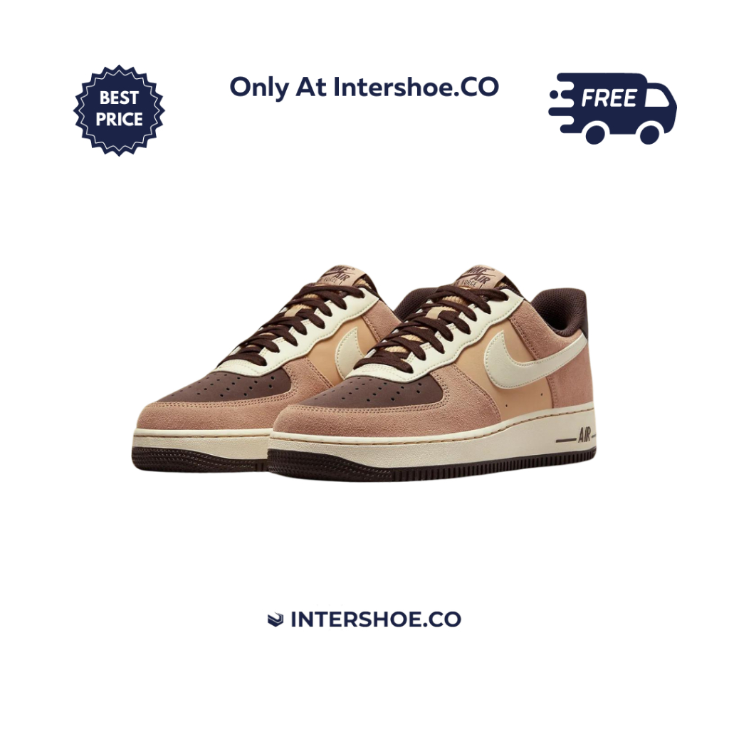 Sepatu Sneakers Nike Air Force 1 Low '07 LV8 Hemp Coconut Milk Brown Flax Brown 100% BNIB Global Mar