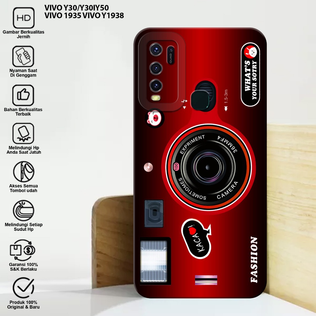 CASE VIVO Y30 Y30I Y50 - Casing Hp Vivo Y30 Y30I Y50 Motif CAMERA - Case Hp Vivo Y30 Y30I Y50 - Casi