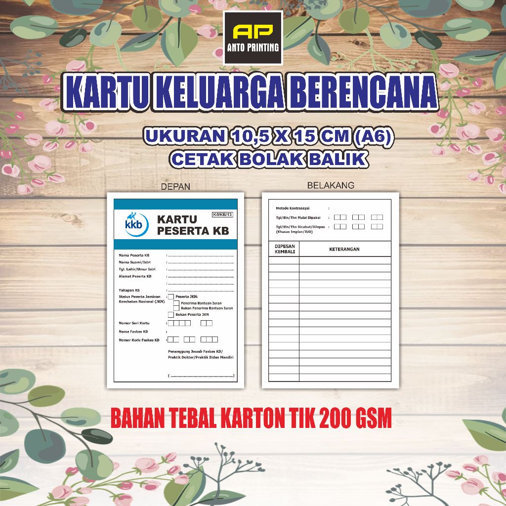 

KARTU KELUARGA BERENCANA/Kartu Peserta KB