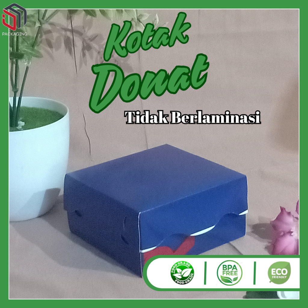 

kotak box donat isi 1 10x10x5 kotak box donat isi 1 laminasi kardus donat isi 1
