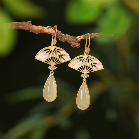 Chinese Style Classical Eardrops Super Fairy Mori Style Scallop Earrings