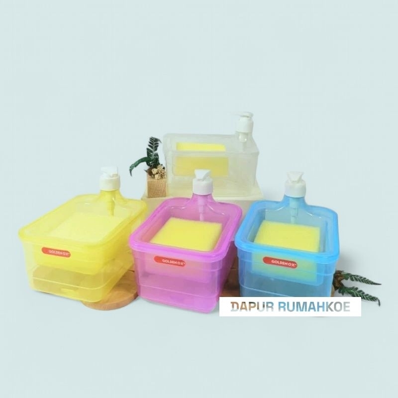 Dispenser sabun cuci piring / tempat sabun cuci piring dan spon