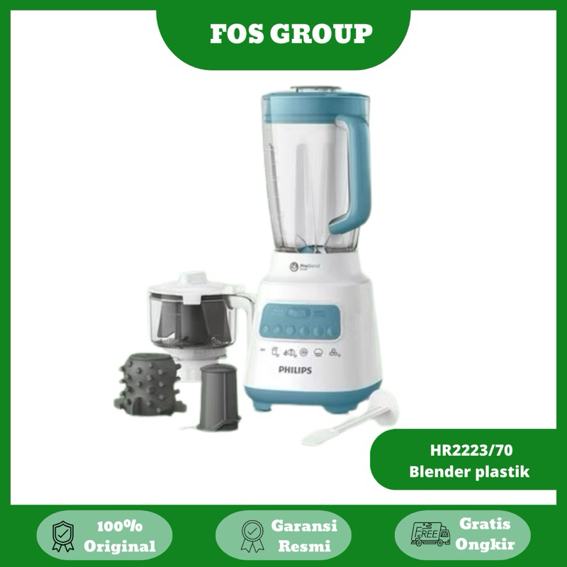Blender Philips HR2223/70 HR 2223 /70 2223/70 Sambel Maker Plastik + Chooper daging + Kupas bawang