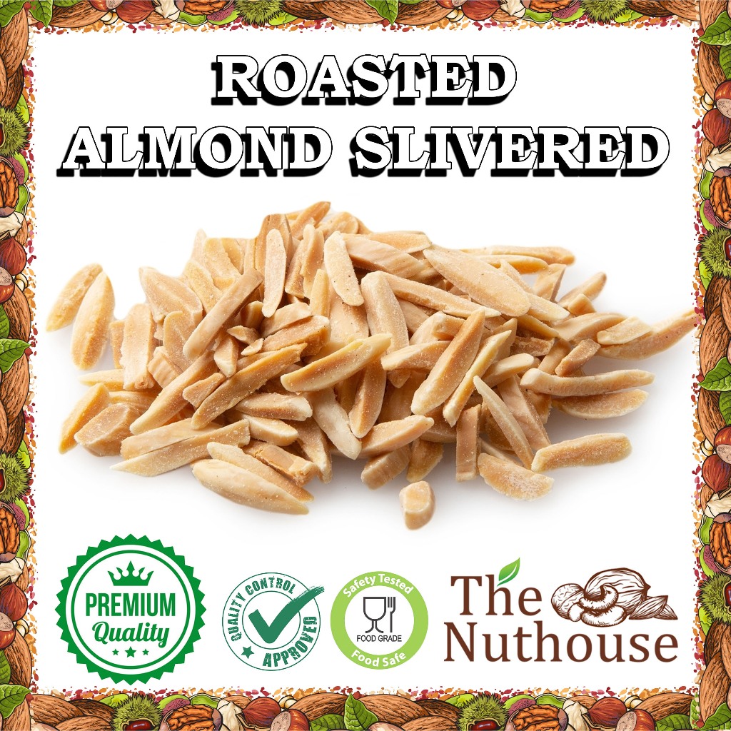 

Almond Slivered Roasted / Kacang Almonds Potong Panggang [1kg / 500gr / 250gr / 100gr]