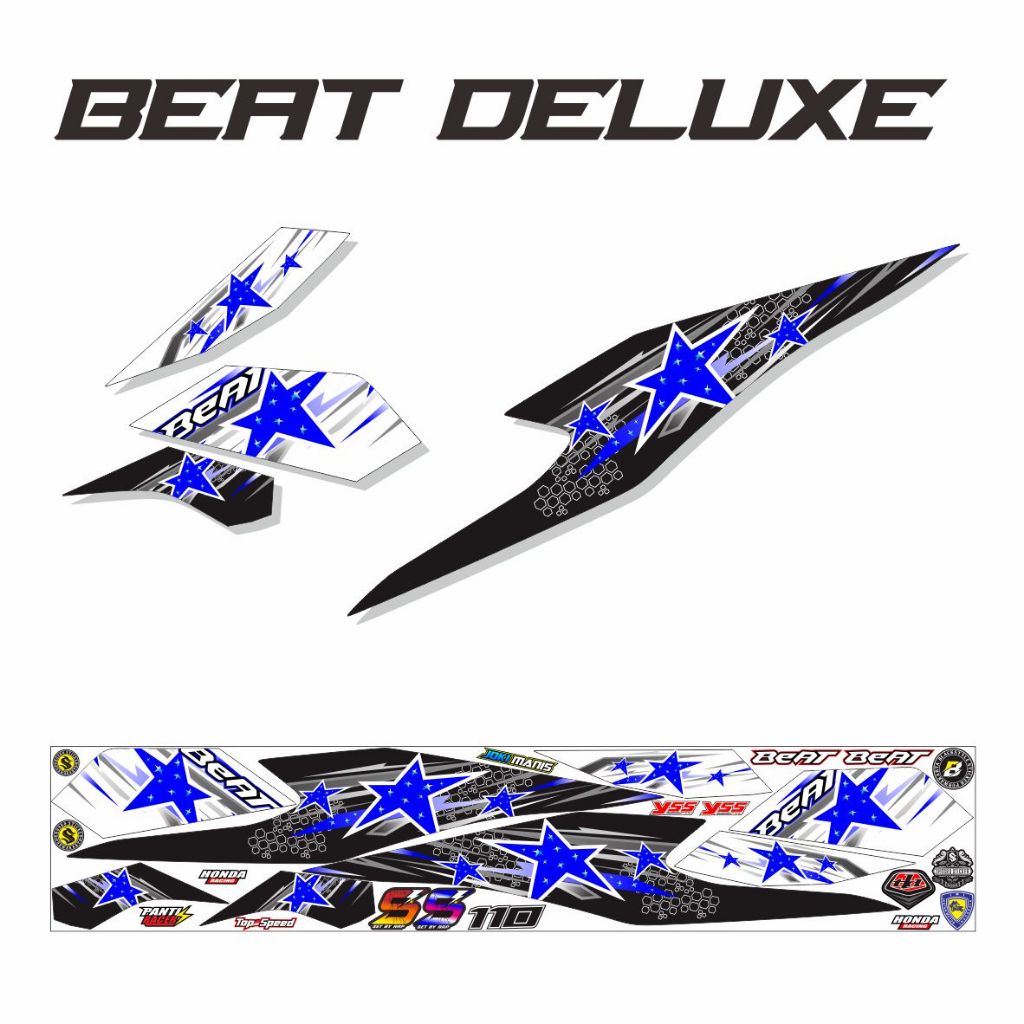 STIKER VARIASI HONDA BEAT DELUXE MOTIF BARU DTIKER VARIASI