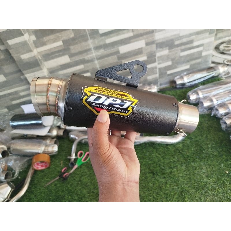 KNALPOT RACING DRAG DPJ BLACK COUTING SLENCER KNALPOT RACING DPJ KNALPOT RACING DPJ BLACK COUTING SL