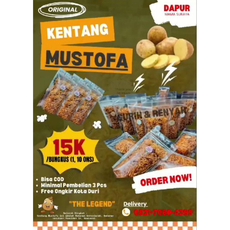 

Kripik kentang mustofa/Oseng-oseng/Sambal kentang