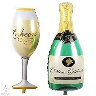 balon foil karakter | karakter minuman botol gelas disko foil