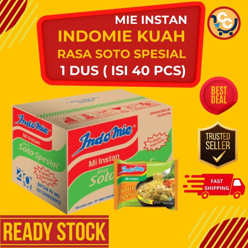 

Indomie kuah rasa Soto Spesial (1dus isi 40pcs)