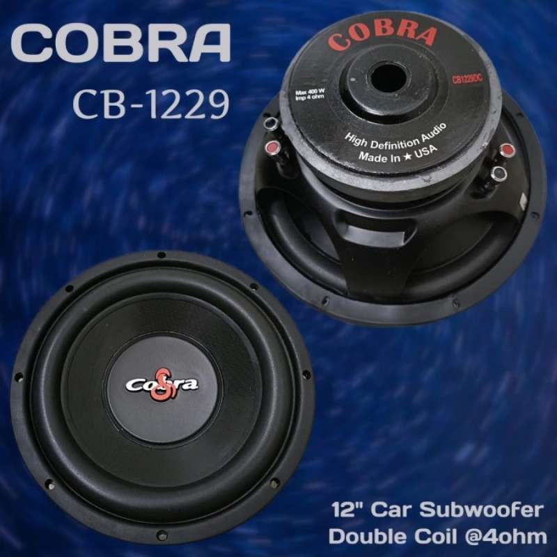 Speaker Subwoofer COBRA 12 Inch CB-1229 DC Double Coil Subwoofer