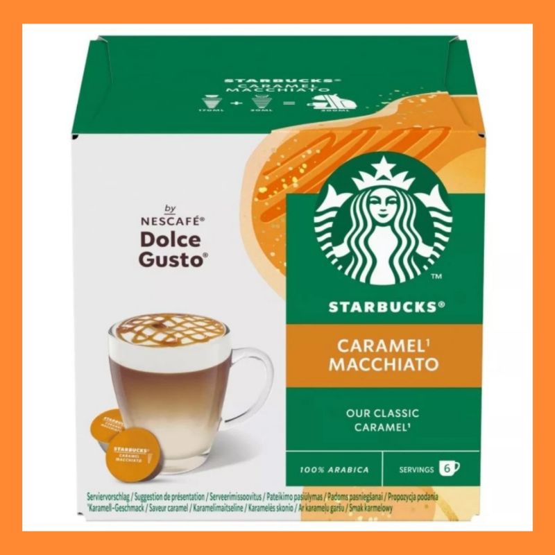 

Nescafe Dolce Gusto NDG Starbucks Caramel Macchiato coffee Capsule