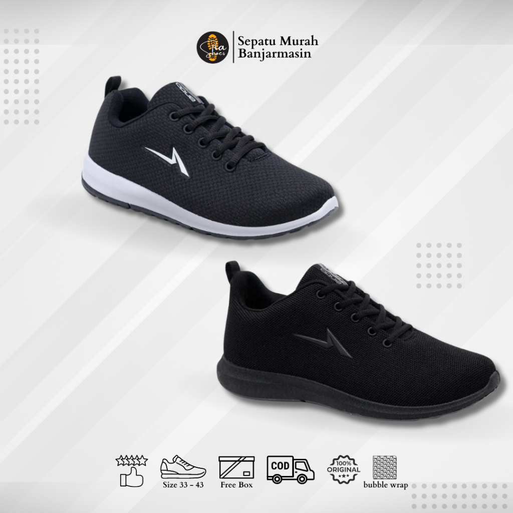 SEPATU ANDO TALI I SEPATU ANAK LAKI LAKI & PEREMPUAN I Sepatu ando hitam polos dan hitam putih