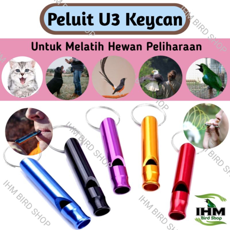 Peluit Ultrasonik U3 Keycan Pluit Mainan Panggilan Burung Jinak Aksesoris Burung