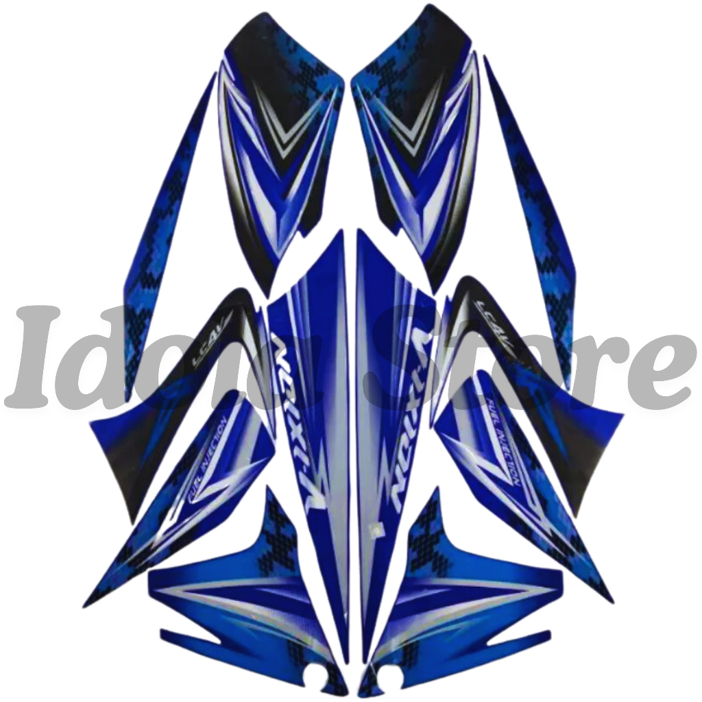 Stiker Striping Yamaha Vixion 150 2009 Old Putih Biru List Body Motor Yamaha Vixion