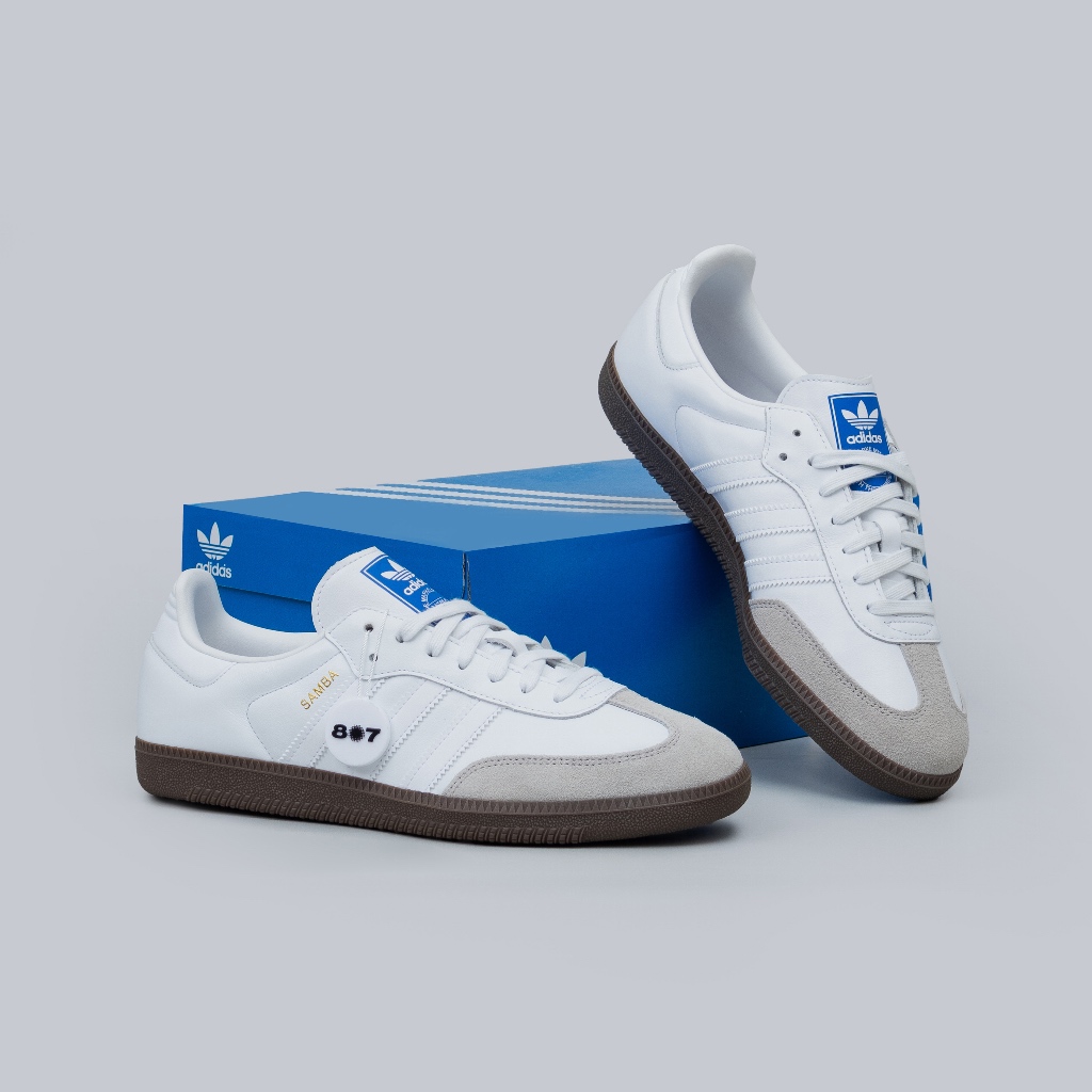 Adidas Samba Cloud White Blue Gum