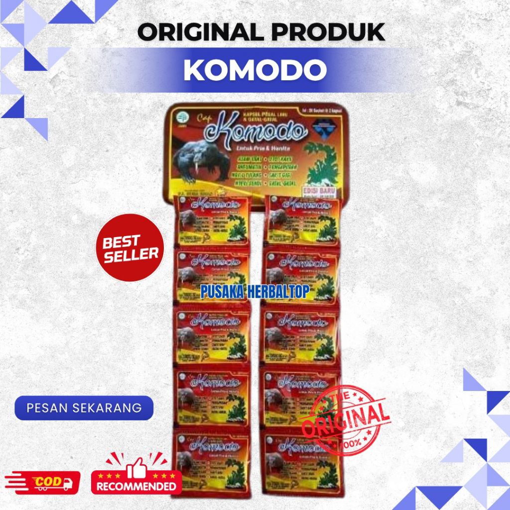 

Kapsul Asam Urat Cap Komodo 1 Hanger Isi 20 Sachet
