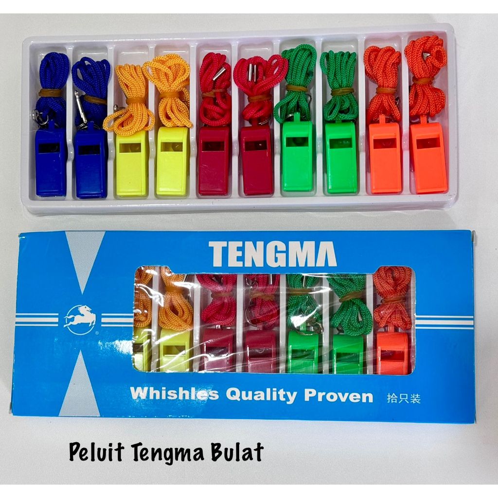 PELUIT TENGMA ISI 10 PCS / PELUIT TALI / PELUIT PRAMUKA / PELUIT WASIT