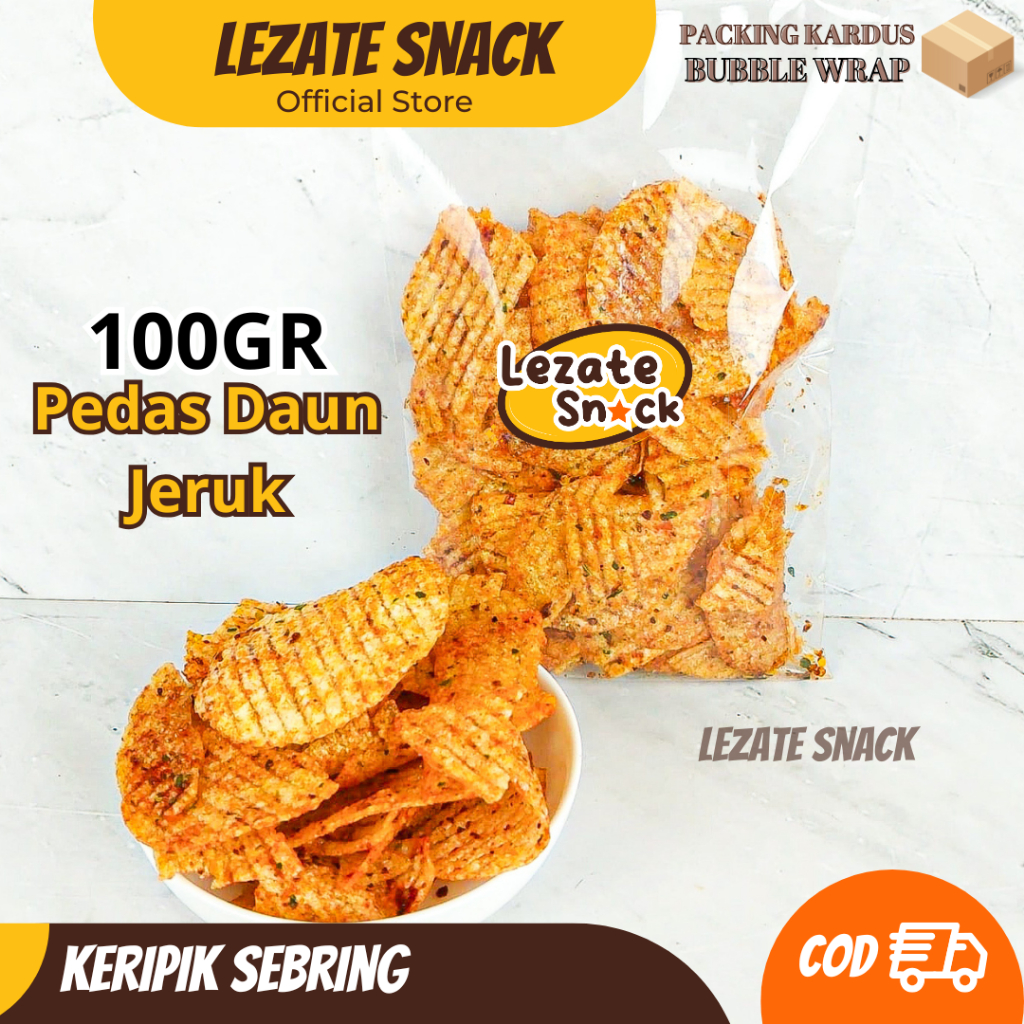 

Kripca Pedas Daun Jeruk 100GR Kiloan Murah Enak Renyah / Keripik Kaca Pedes Bulat Kripik Beling Juragan Lalada LEZATE SNACK
