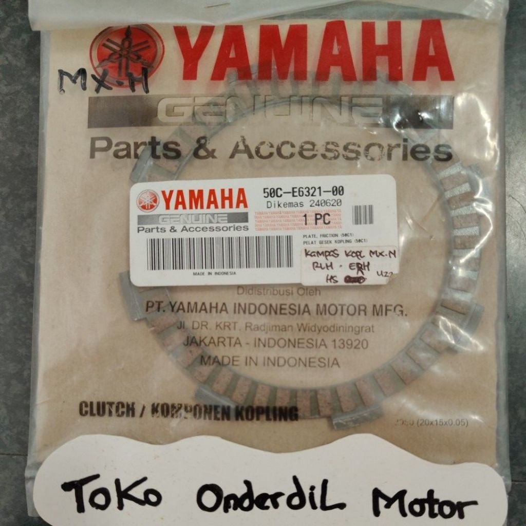 kampas kopling mx new 50c-e6321-00 asli Yamaha YGP original