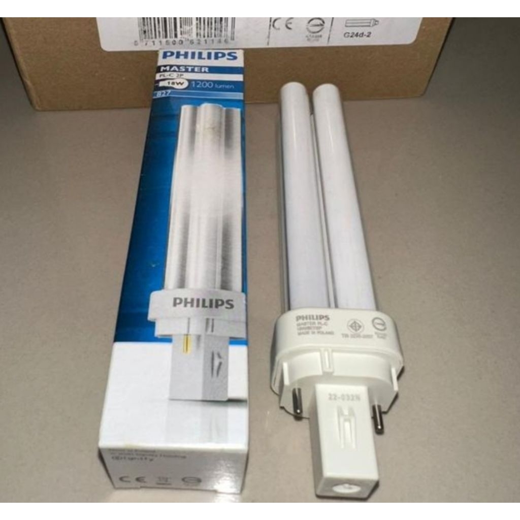 PHILIPS MASTER PL-S 11W - 13w - 18w /2P - PLS 2 PIN / LAMPU TUSUK 2PIN 