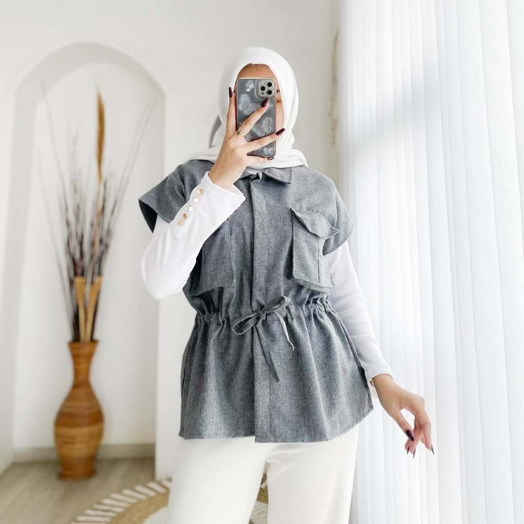 Atasan Wanita Remaja Kekinian Cyra Top HS Size M L XL XXL XXXL LD 100-130 CM Bahan Semi Wool Baju At
