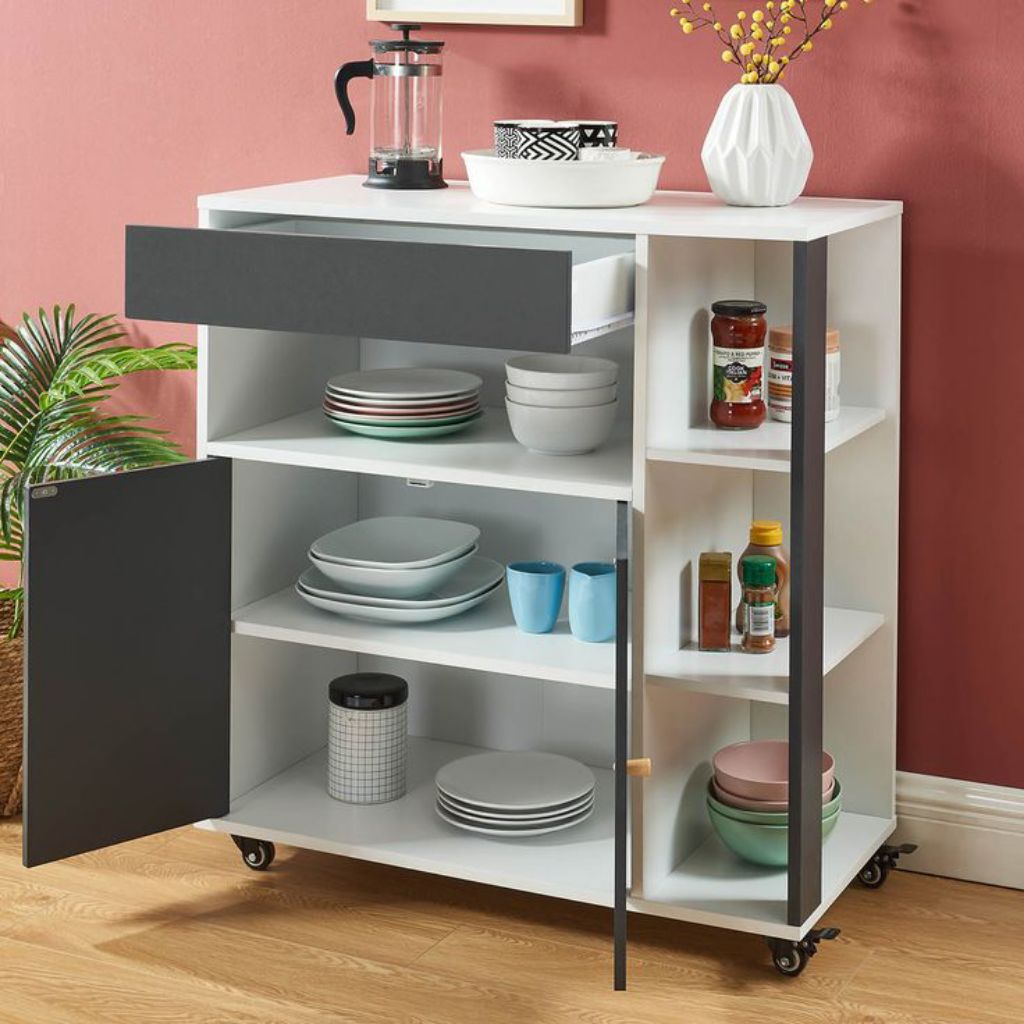 Rak Dapur Lemari Piring Kitchenseat|Pakai Roda|Rak Dapur