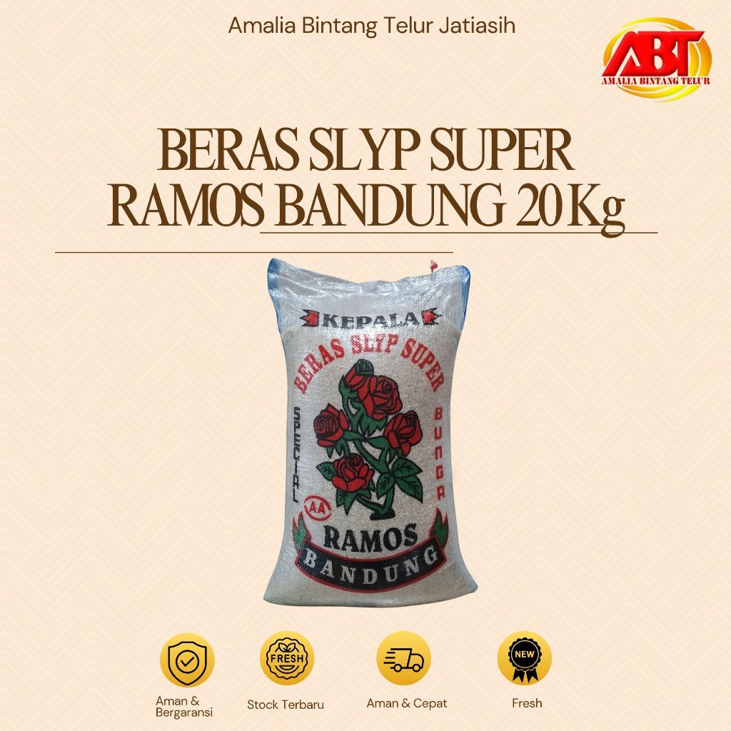 

ABT JATIASIH - Beras Pulen Ramos Bandung 20kg Enak, Bersih, Lembut dan Putih (FRESH-CEPAT-BEGARANSI)