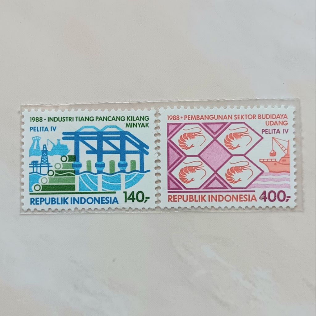 

(OG) Perangko Indonesia 1988 Pelita IV Set Lengkap 2 pcs Mint