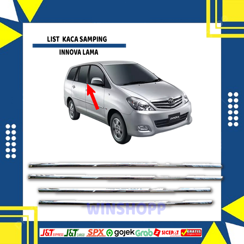 LIST KACA SAMPING INNOVA 2004-2011 CHROME