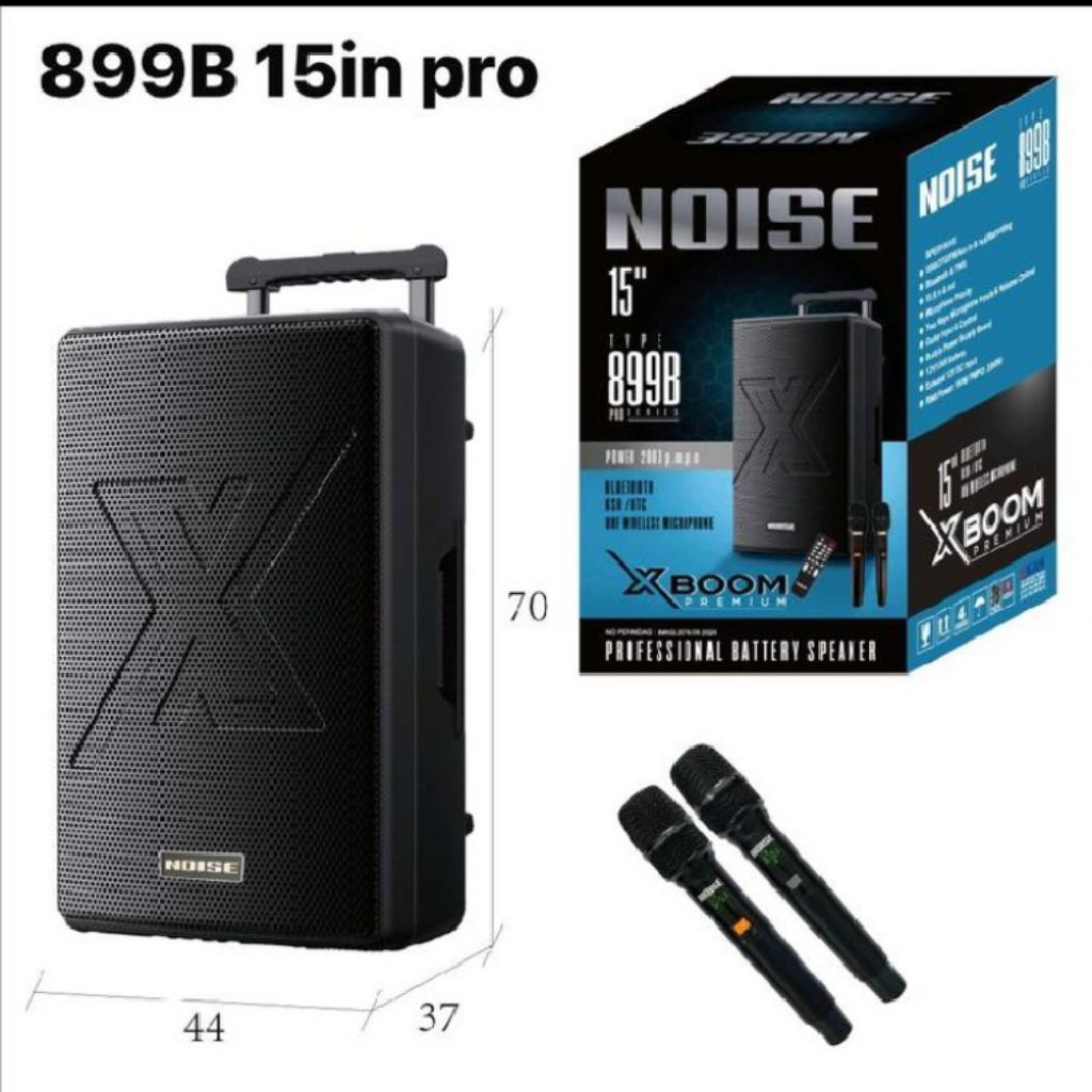 Speaker portable wireless Noise 899 B PRO X Boom 15inch bluetooth original