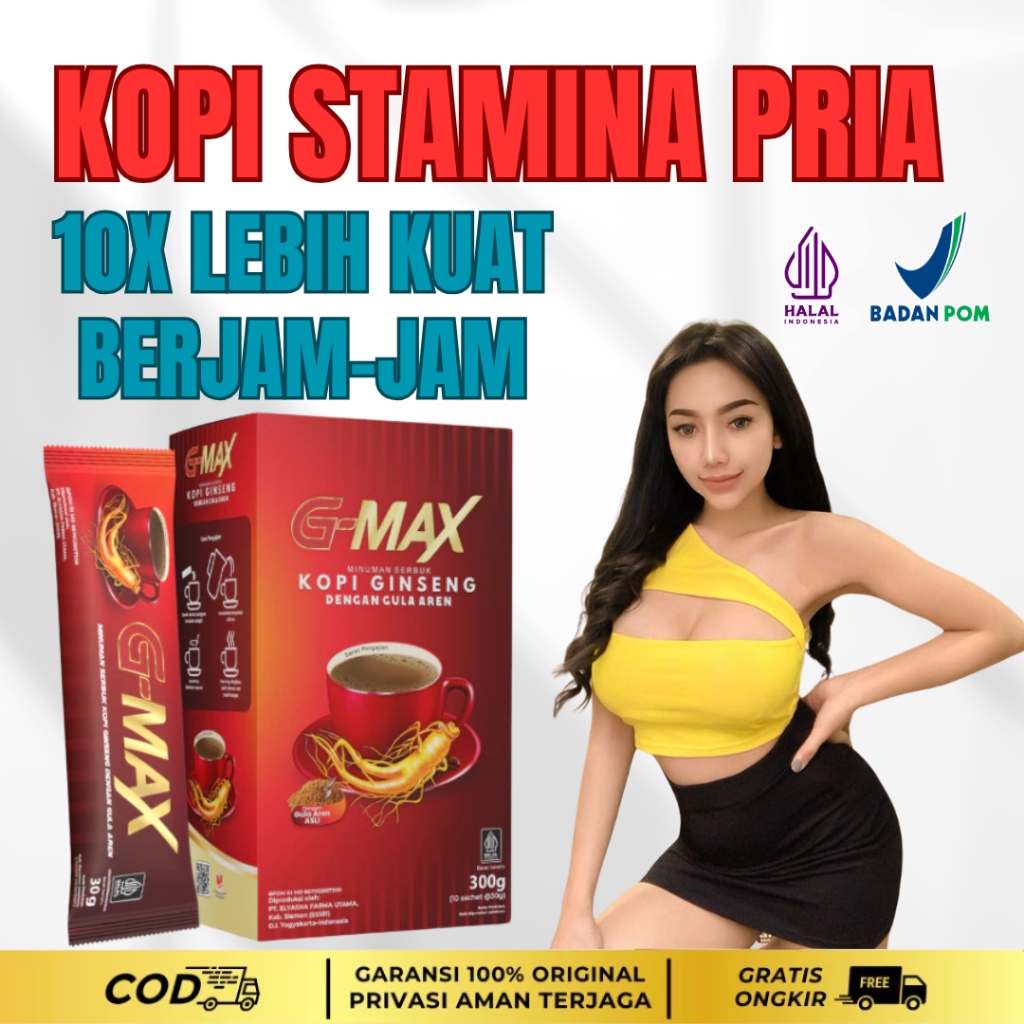 

Promo Kopi G-max Kopi Penambah Stamina Pria Kuat Tahan Lama Semalaman ( 1 Box isi 10 sachet) Bpom
