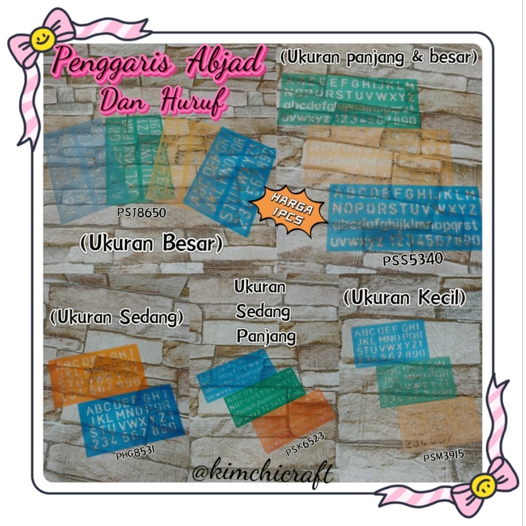 

PENGGARIS ANGKA / PENGGARIS ABJAD / PERALATAN ANAK SEKOLAH / PENGGARIS MAL SABLON HURUF DAN ANGKA / CETAKAN HURUF ANGKA / PENGGARIS MAL CETAKAN ANGKA BESAR DAN KECIL / PSJ8650 / PSK6523