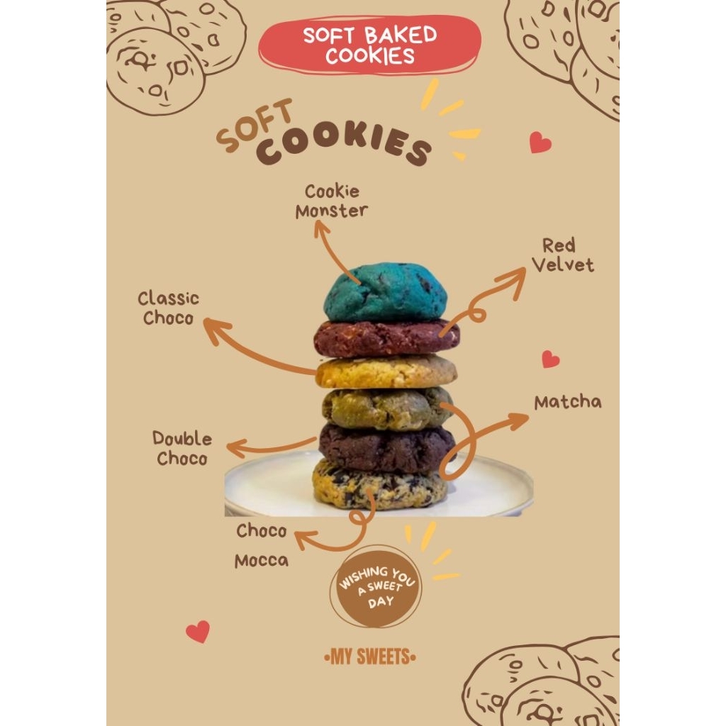 

SOFT COOKIES 6 Varian harga sama FREE kartu ucapan