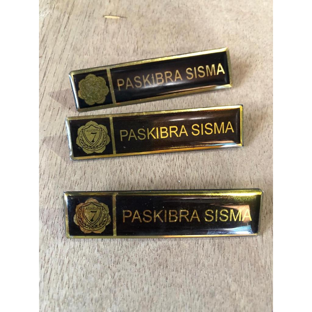 

Name Tag/Papan Nama Dada Bahan Akrilik Lapis Resin