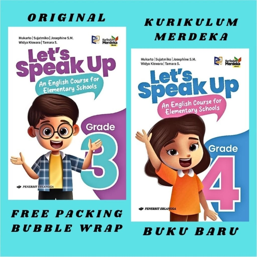 Buku Lets Speak Up Kelas 3 4 SD Erlangga Kurikulum Merdeka Bahasa Inggris