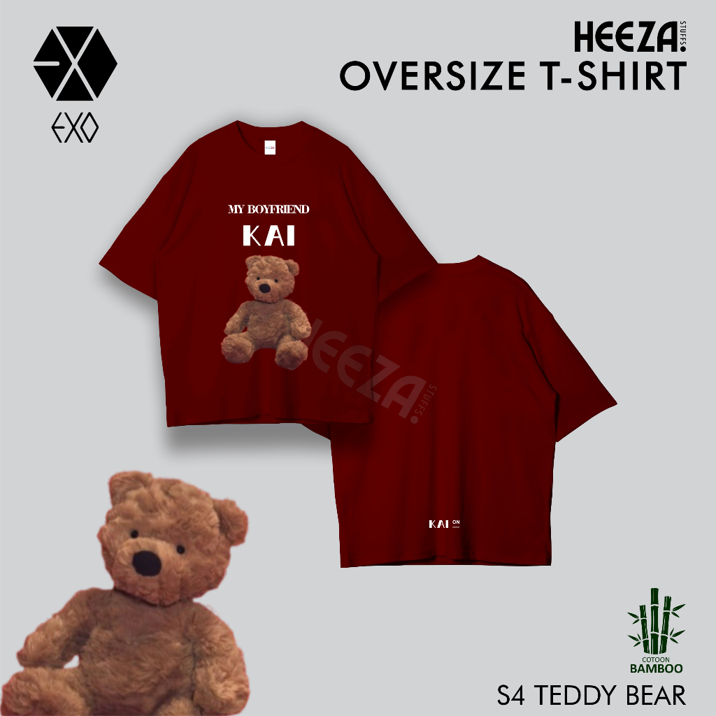 KAI EXO TSHIRT | FREEBIES PHOTOCARD POSTCARD STICKER | CUSTOM KAOS KPOP | WAIT ON ME TEDDY BEAR