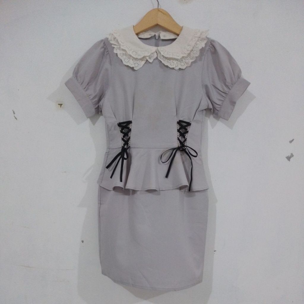 [PRELOVED] Dress Jiraikei AnkRouge Abu-Abu