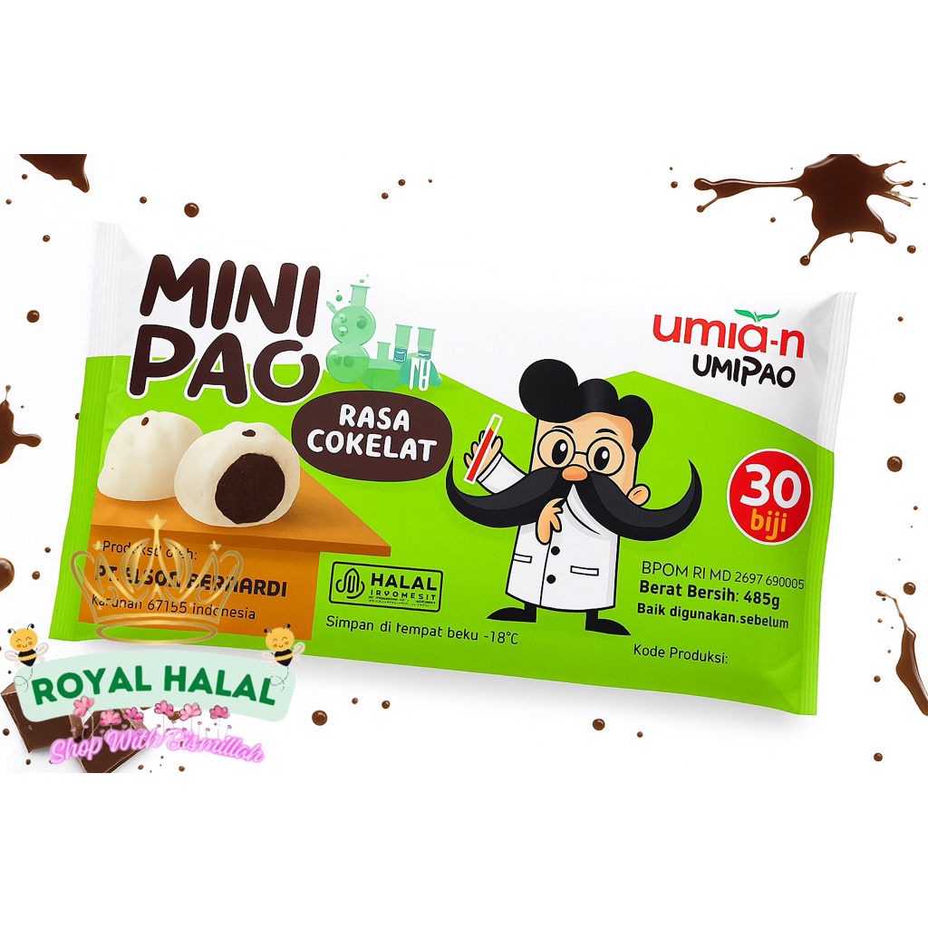 

Umipao Mini Pao Rasa Cokelat – Isi 30 pcs | Halal & Beku