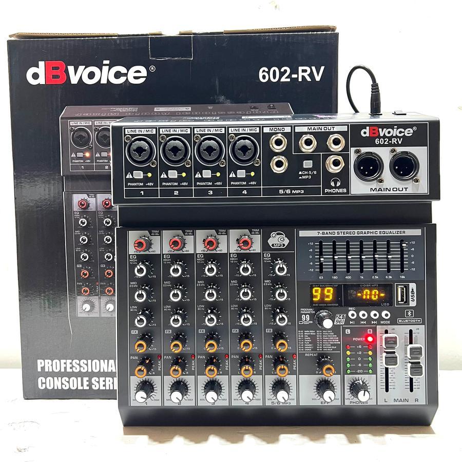 PROFESSIONAL MIXING CONSOLE DBVOICE 602-RV 6 CHANNEL MIXER