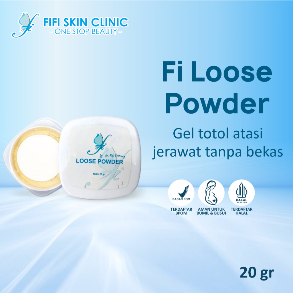 FI LOOSE POWDER by dr Fifi Festiany FIFI SKIN CLINIC / Bedak Tabur natural acne dan normal / BPOM