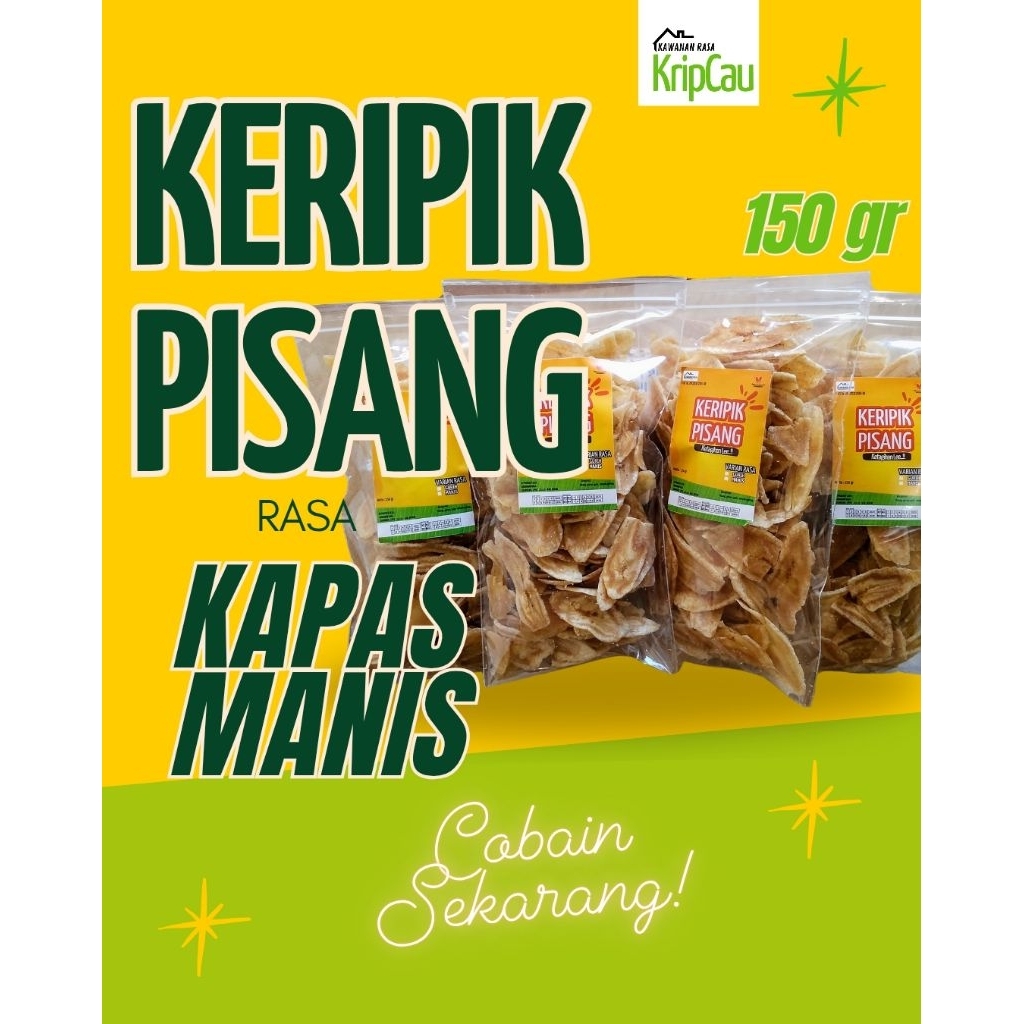 

KERIPIK PISANG KAPAS MANIS 150gr
