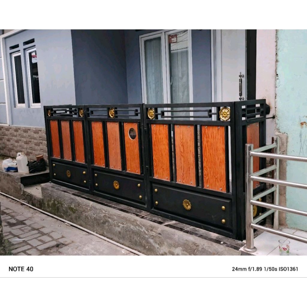 Pagar minimalis ukuran 4meter.