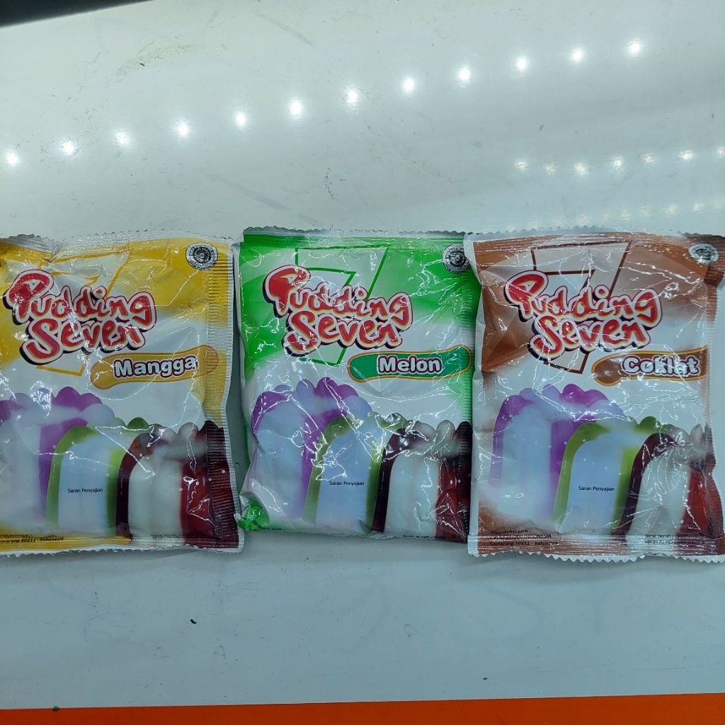 

Puding seven rasa mangga, melon, coklat/agar-agar
