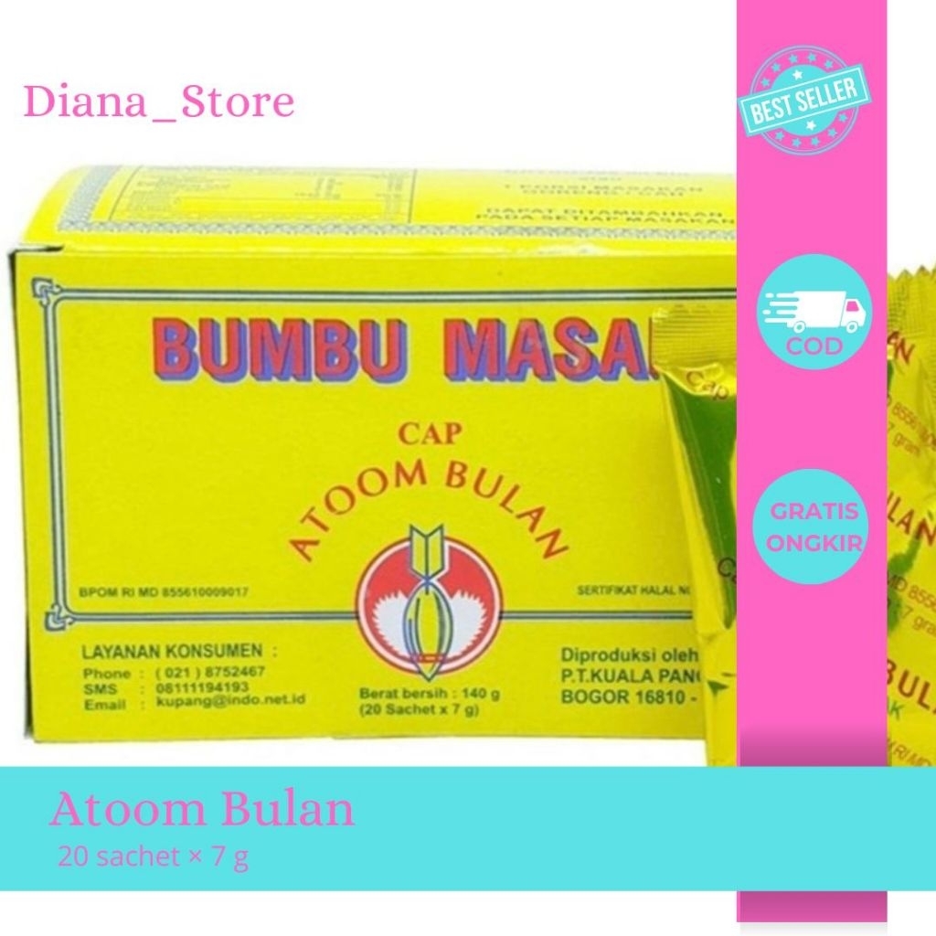 

BUMBU MASAK ATOOM BULAN – 20 sachet × 7g