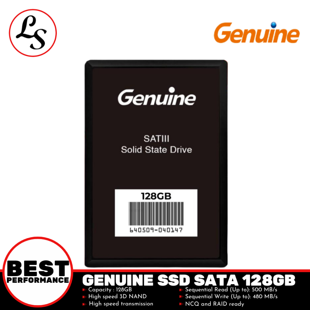Genuine SSD SATA III 128GB / 256GB / 512GB / 1TB 2.5"