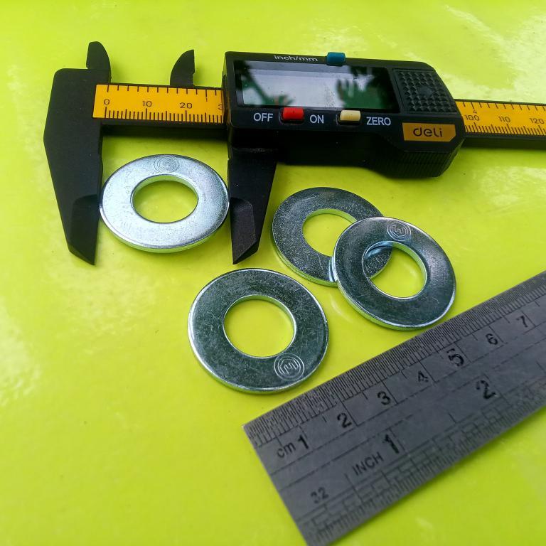 RING PLAT M14 PUTIH / WAHSER M14 GALVANIS/ RING BAUT KUNCI 22 / RING PLAT GALVANIS M14 / RING PLAT M