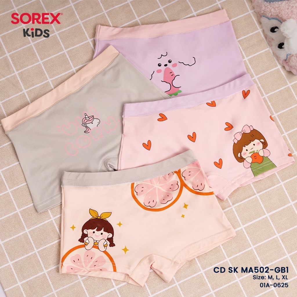 Celana dalam Boxer anak perempuan sorex kids MA502 Lusinan