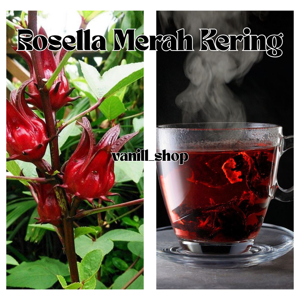 

【VANILL_S】PROMO!!! Teh Bunga Rosela Rosella kering 500Gram | Bunga Rosela Kering | Teh Rosella