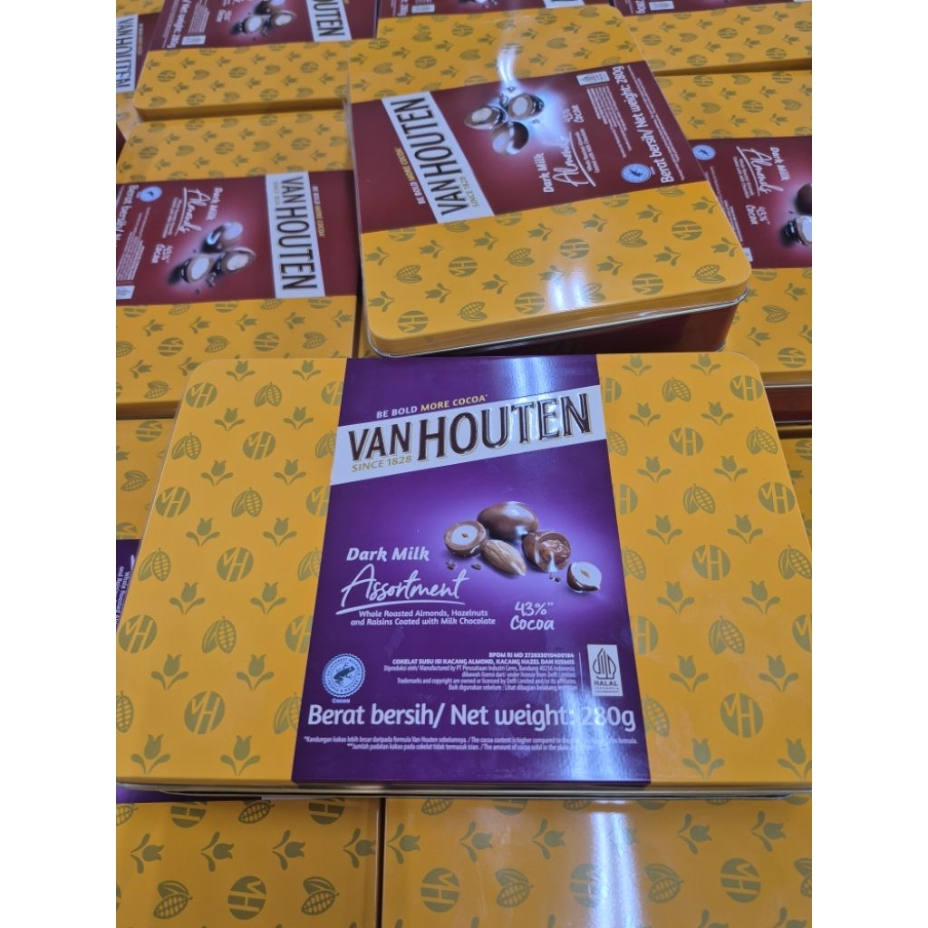

VAN HOUTEN COKELAT SUSU DARK MILK Kemasan Kaleng 280gram