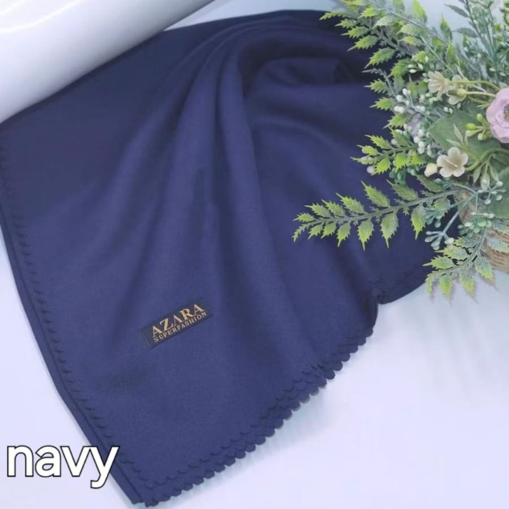 JILBAB SEGI EMPAT HITAM AZARA PREMIUM POLOS  PACKING POUCH